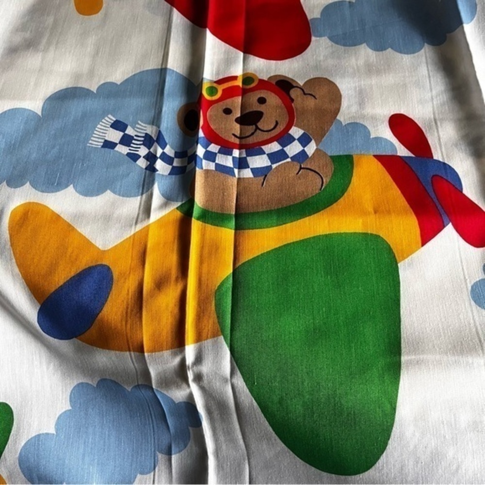 Criterion By Dan River 2 Flat Twin Bed Sheets Planes Aeroplanes Kids NOS - Picture 2 of 8